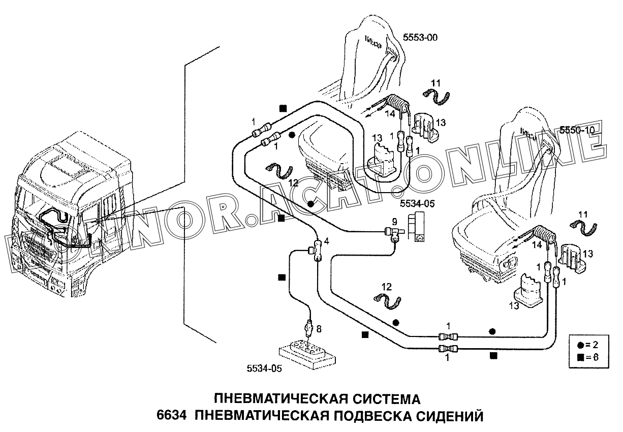 Схема подключения пневмосиденья исри