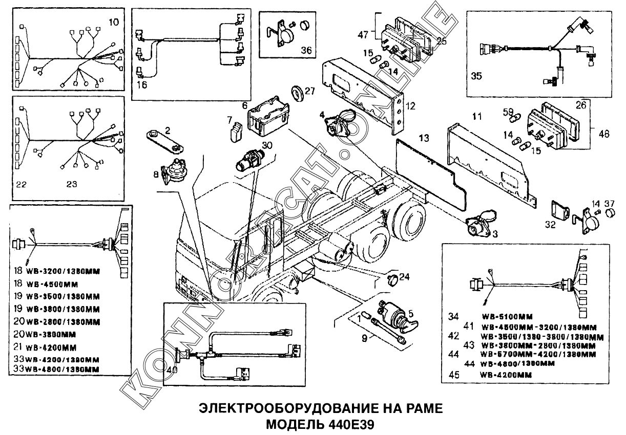 Жгут электропроводки (колесная база=4200/1380мм) (41004959) | konnor-auto.ru