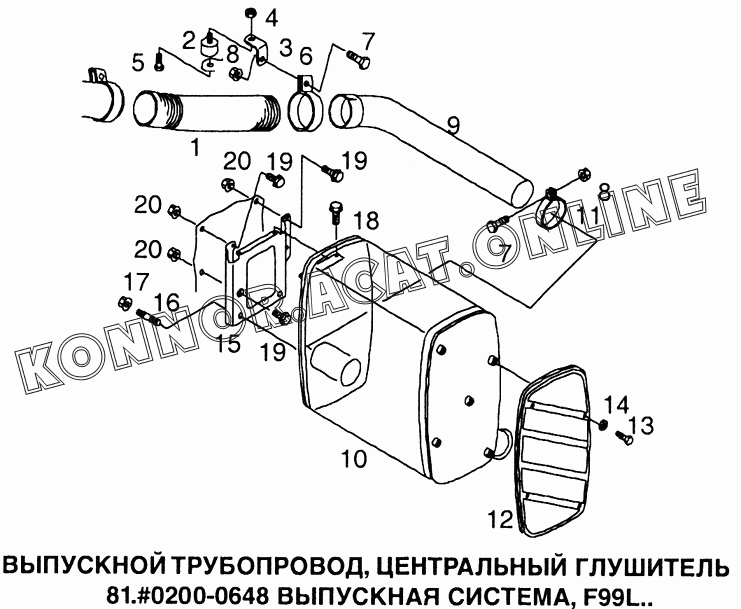 Ман тга выхлопная система схема