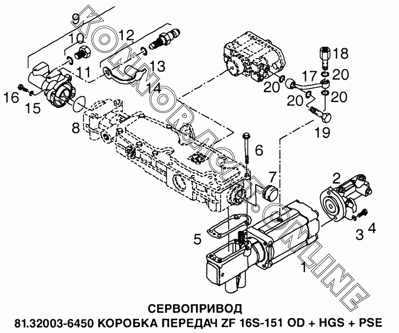 Схема кулисы ман тга - 96 фото