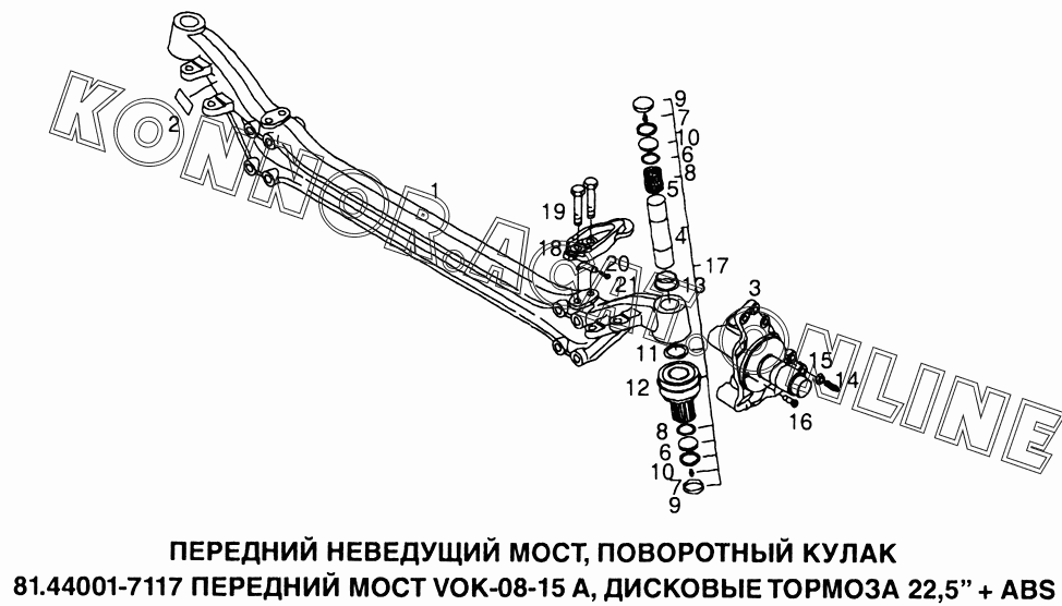 Схема шкворня ман тга