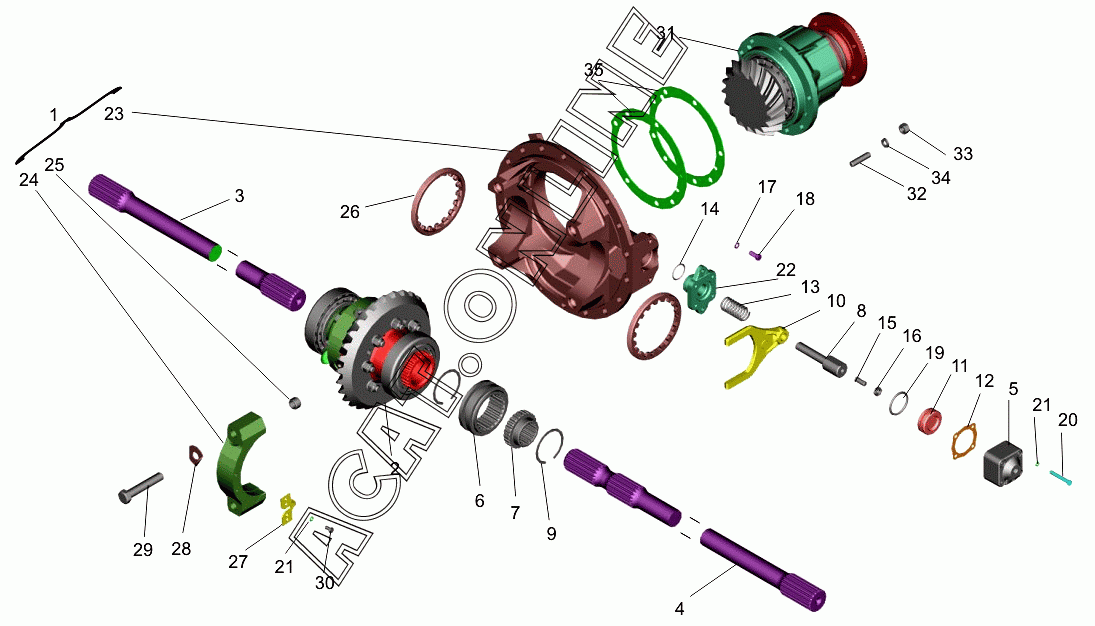 Редуктор заднего моста газон некст схема