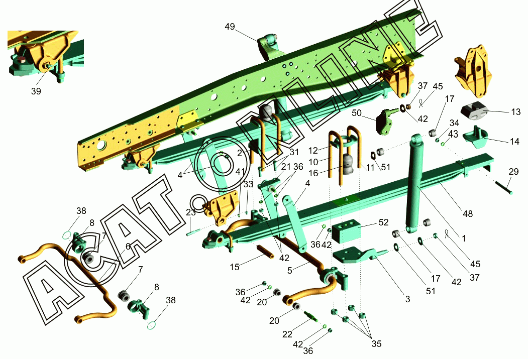 передняя подвеска маз 6312с3