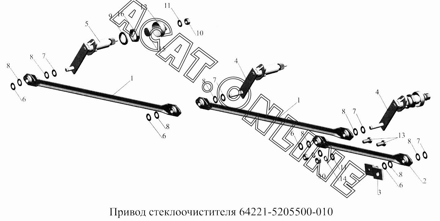 Стеклоочиститель маз схема