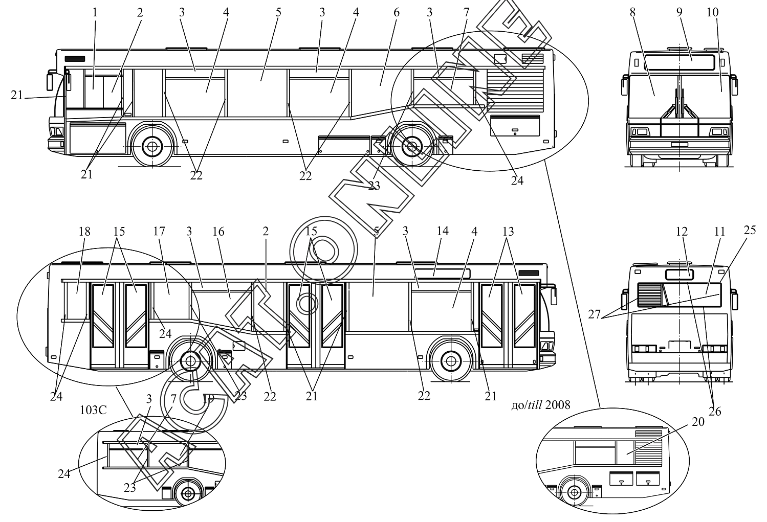 Маз 203 чертеж