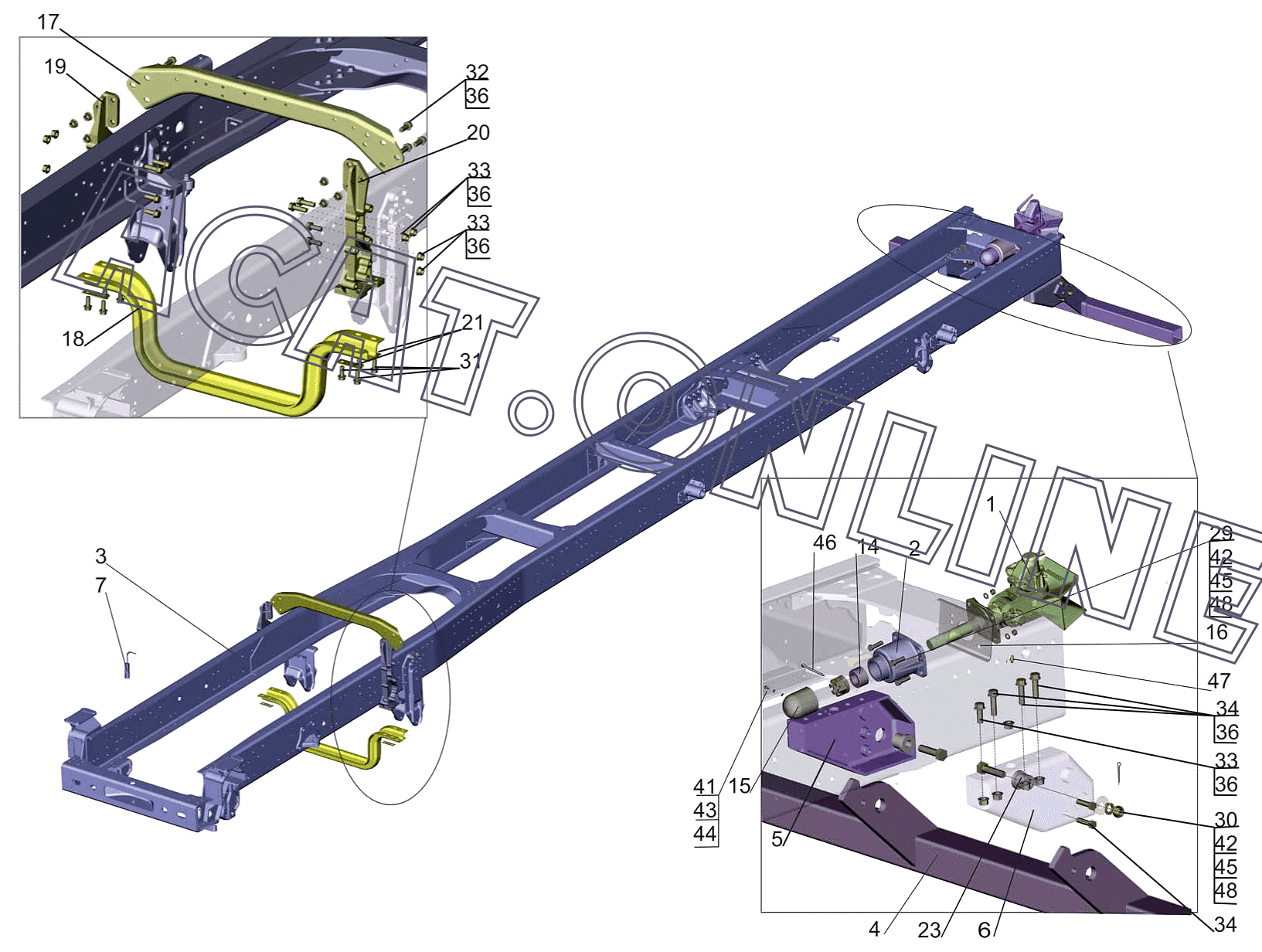 Рама 6501B9-2800010-010 МАЗ 6501B9 | Запчасти Konnor