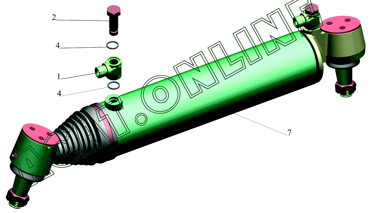 Силовой цилиндр маз схема
