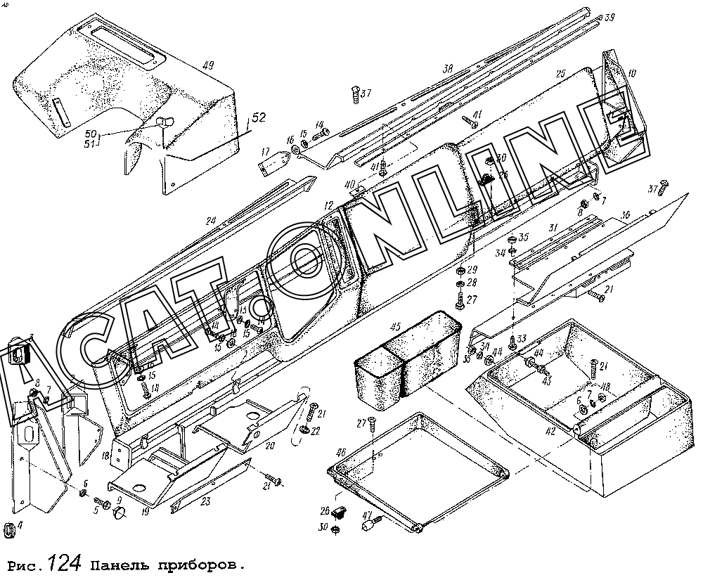 Схема приборной панели маз