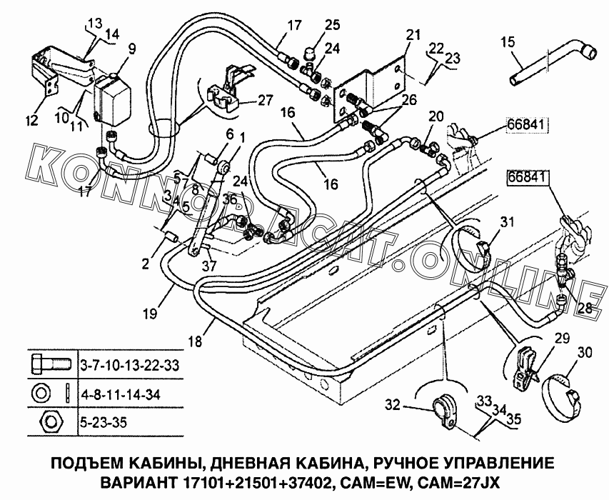 Схема подъема кабины